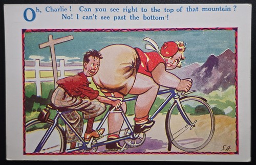 Vintage comic postcard - postcard, oh
