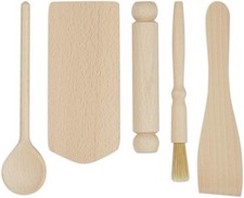  5 Pc Wooden Baking Set Kid