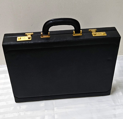 True vintage black leather - true,