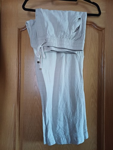 Stone beige colour linen blend - linen,