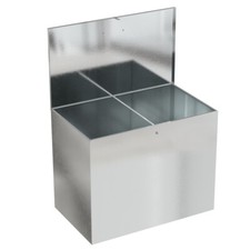2 Compartment Galvanised Metal
