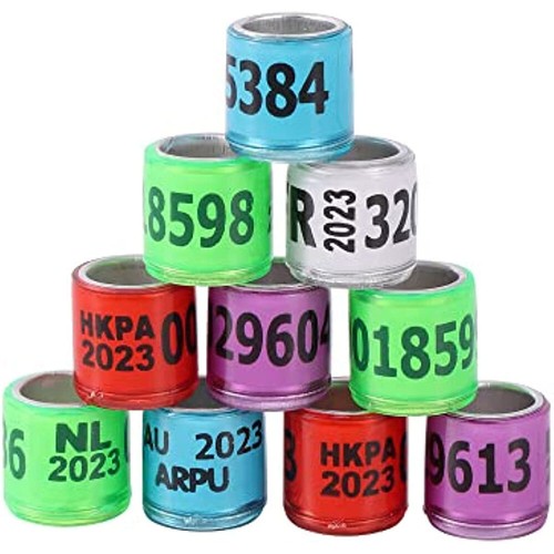 100x multicolor 8mm bird foot - multicolor,