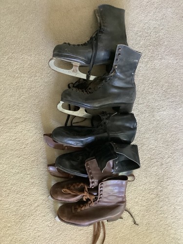 Three pairs vintage leather - of,