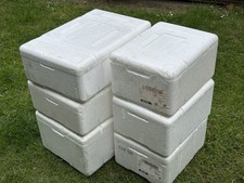 COOL THERM POLYSTYRENE BOXES FOR FOOD FISH RESTAURANT X6