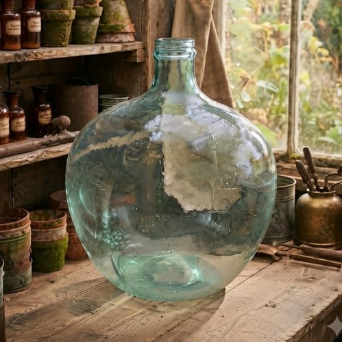 Large glass carboy demijohn - large,