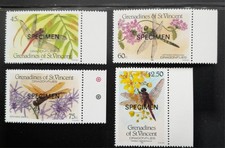 Grenadines Of St Vincent 1986 Dragonflies MNH Specimen stamps SG490 - 493