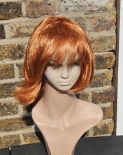 COSPLAY DARK GINGER FANCY DRESS COSTUME PARTY SHORT 20's STYLE HAIR BOB WIG