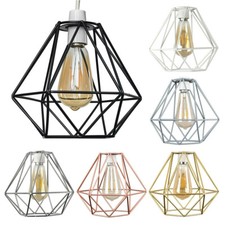 Ceiling Light Shade Geometric Pendant Lampshade Lamp Industrial Cage Vintage LED