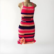 Crochet dress, lettuce edge