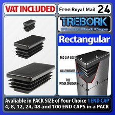 Rectangular End Caps Ribbed