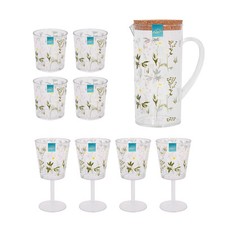 Jug Tumbler Wine Goblet Set