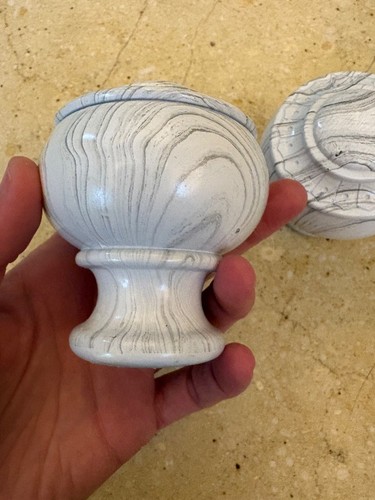Wooden curtain pole finials - 4x,