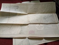 4 LARGE NAUTICAL MAPS 42 X 28 INS Fold  To 20 X 20 Ins Inc DOVER CALAIS  BELOW