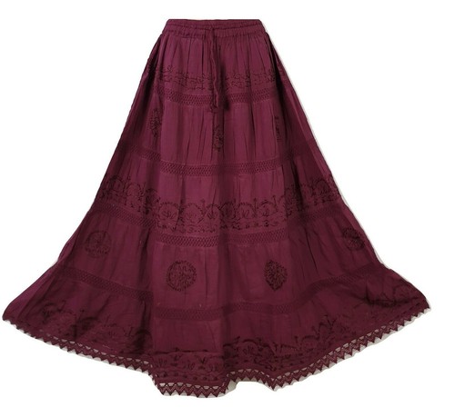 Cotton lined skirt maxi - cotton,