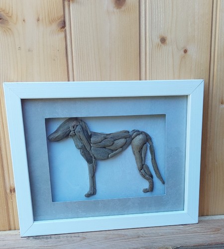 Ooak driftwood lurcher whippet - driftwood,
