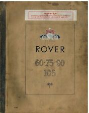 ROVER P4 60 75 90 105 SALOON 1957-58 OWNERS INSTRUCTION & MAINTENANCE MANUAL