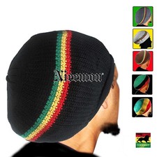 Rasta Cap Dread Tam Hats Beret Bonet Caps Africa Crown Reggae Marley Jamaica M/L