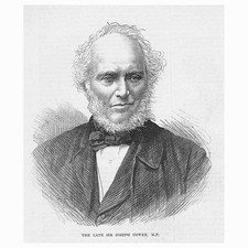 Sir Joseph Cowen MP for Newcastle on Tyne - Antique Print 1874