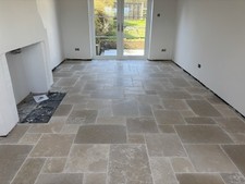 tumbled limestone floor tiles