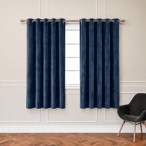 Short velvet curtains - short,
