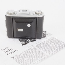 VINTAGE ENISGN SELFIX 16-20 FOLDING 6x4.5 120 ROLL FILM CAMERA  With CASE c.1946