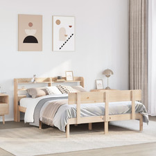 Bed Frame Solid Pine White