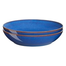 - Imperial Blue Pasta Bowls Set of 2 - Dishwasher Microwave Safe Crockery