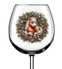 12x Colourful Christmas Horse