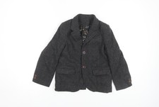 Marks and Spencer Boys Grey Check Suit Jacket 6-7 Years