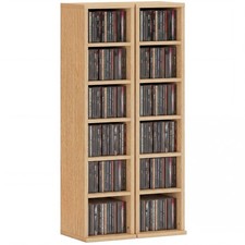 HOMCOM Set of 2 CD Storage