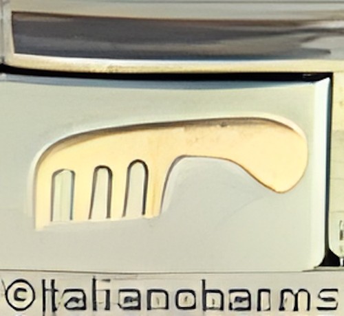 Gold comb enamel 9mm italian - comb,