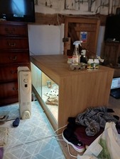 reptile vivarium 4ft including uv lamp, heat lamp and thermometers