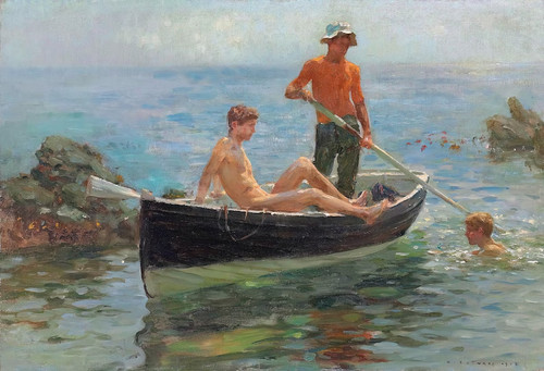Henry scott tuke signed oil - henry,