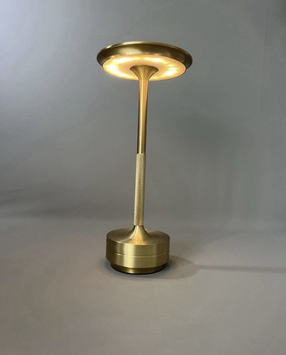 Unique brushed gold table - unique, lamp