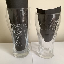 2 Clear Coke/Diet Coke Glasses