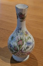 Aynsley Wild Tudor Fine English Bone China Vase H19cm W8cm