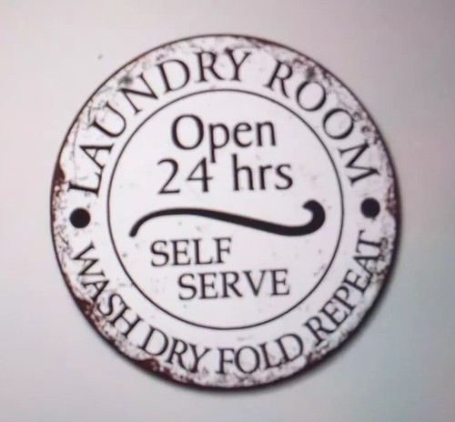 Retro laundry room - -, round