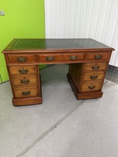 Edwardian Walnut Pedestal Desk
