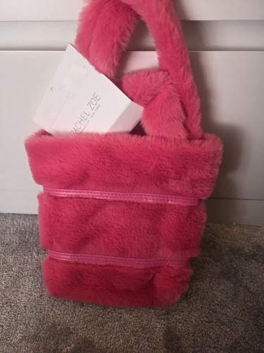 Ladies pink fluffy handbag - ladies, handbag-