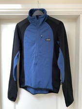 Rab Powerstretch top, half zip, polartech longsleeves small blue black mens
