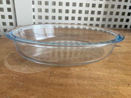Clear oval pyrex pie dish - pyrex,