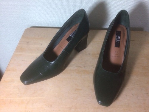 Women green leather court - green,