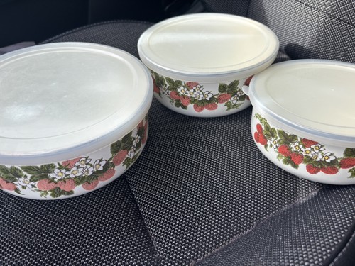 Vintage strawberry enamel - 3,