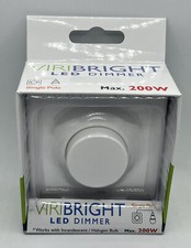 200W  1 Gang 2 Way Push ON/OFF Rotary Universal Dimmer Switch for Dimmable LED