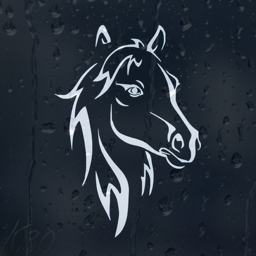 Horse car decal vinyl sticker - horse,
