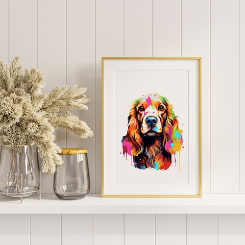 Cocker spaniel print - a4,