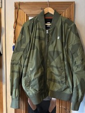 NEW G-Star Batt Dizrey Bomber Jacket Green Sage Men's Size UK Large RRP £149.95