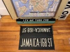 NYC SUBWAY ROLL SIGN JAMAICA HILLS BRICKTOWN 168 STREET LIRR CLIFFSIDE NEW YORK