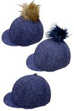 Tweed Blue Hat Silk Lycra