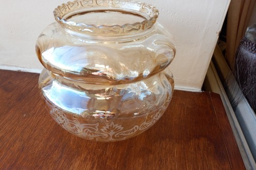 Vintage beige peach glass - ,